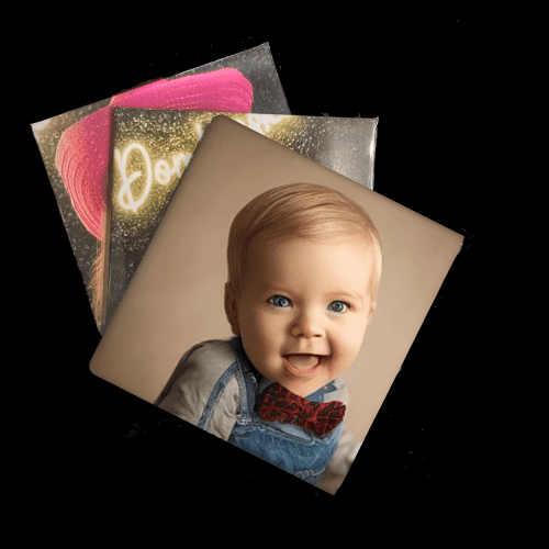 3 of your favorite photos printed on durable 2.5″ x 2.5″ square magnets